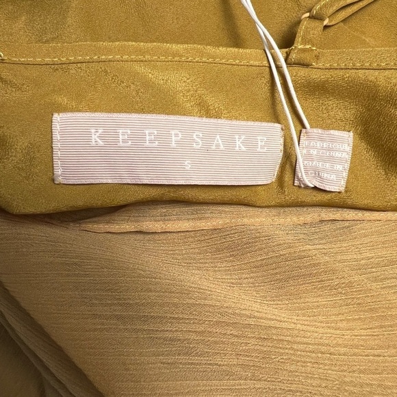KEEPSAKE The Label | NWT Yellow Sheer Slip Elevate Long Sleeve Midi Dress Sz S - Picture 9 of 10